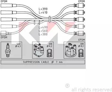 KW 359 429 - Augstsprieguma vadu komplekts ps1.lv