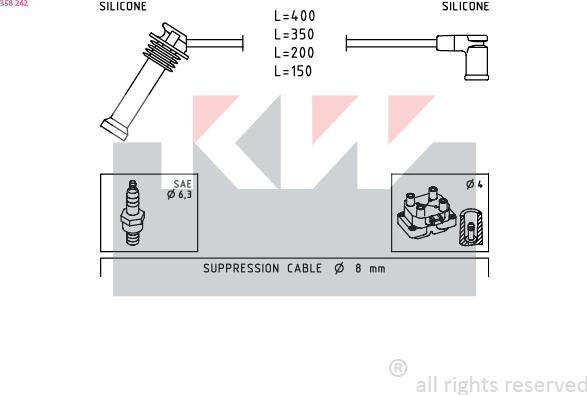 KW 358 242 - Augstsprieguma vadu komplekts ps1.lv