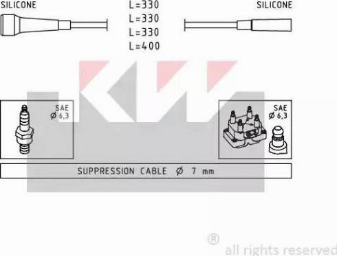 KW 360 501 - Augstsprieguma vadu komplekts ps1.lv