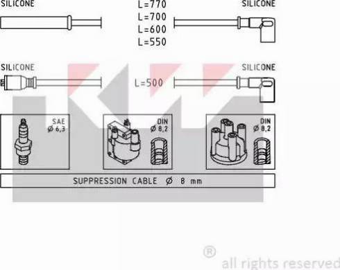 KW 360 281 - Augstsprieguma vadu komplekts ps1.lv