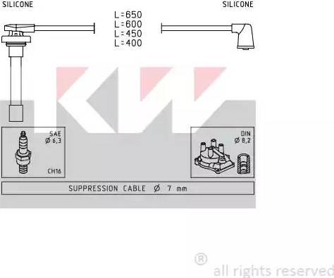 KW 360 714 - Augstsprieguma vadu komplekts ps1.lv