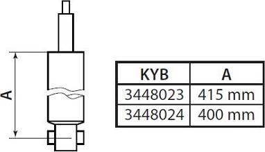 KYB 3448023 - Amortizators ps1.lv