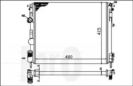 Loro 042-017-0010 - Radiators, Motora dzesēšanas sistēma ps1.lv