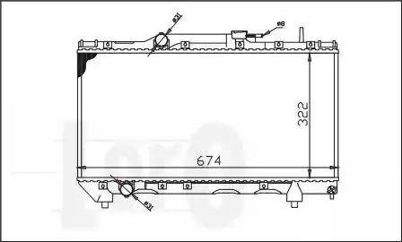 Loro 051-017-0004 - Radiators, Motora dzesēšanas sistēma ps1.lv