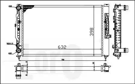 Loro 053-017-0056 - Radiators, Motora dzesēšanas sistēma ps1.lv