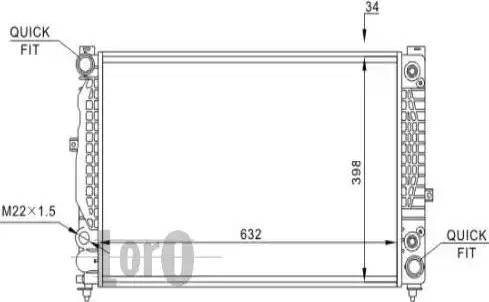 Loro 053-017-0052 - Radiators, Motora dzesēšanas sistēma ps1.lv