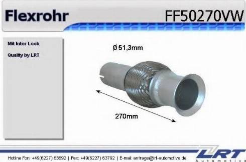 LRT FF50270VW - Gofrēta caurule, Izplūdes gāzu sistēma ps1.lv