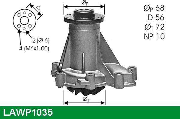 LUCAS LAWP1035 - Ūdenssūknis ps1.lv