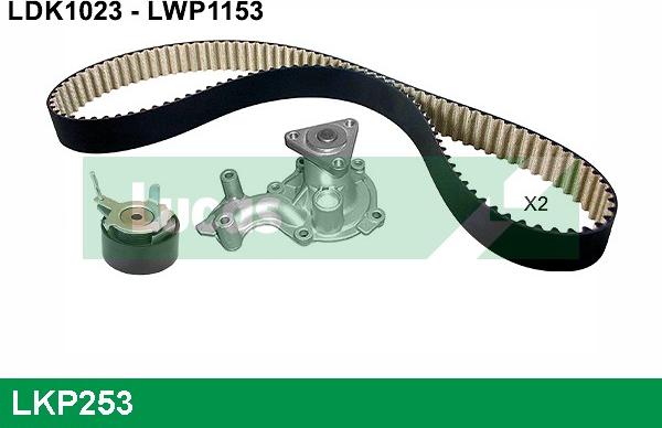 LUCAS LKP253 - Ūdenssūknis + Zobsiksnas komplekts ps1.lv