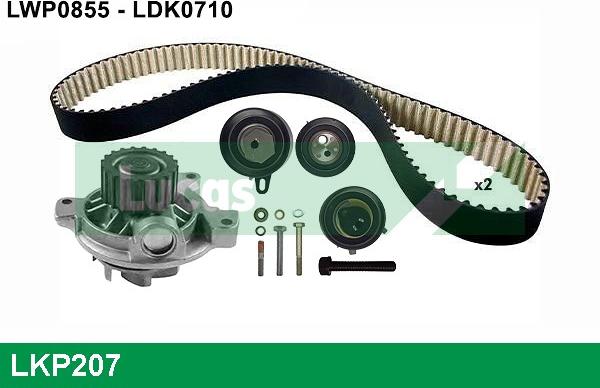 LUCAS LKP207 - Ūdenssūknis + Zobsiksnas komplekts ps1.lv