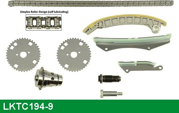 LUCAS LKTC194-9 - Sadales vārpstas piedziņas ķēdes komplekts ps1.lv