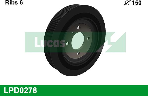 LUCAS LPD0278 - Piedziņas skriemelis, Kloķvārpsta ps1.lv