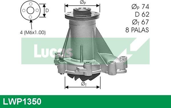 LUCAS LWP1350 - Ūdenssūknis ps1.lv