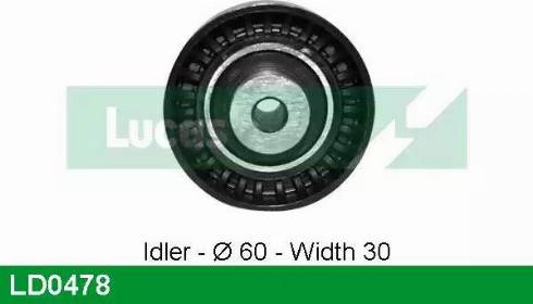 Lucas Engine Drive LD0478 - Spriegotājrullītis, Gāzu sadales mehānisma piedziņas siksna ps1.lv