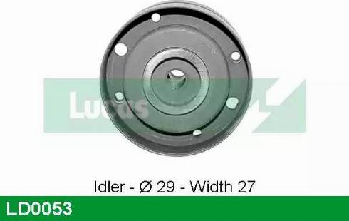 Lucas Engine Drive LD0053 - Spriegotājrullītis, Gāzu sadales mehānisma piedziņas siksna ps1.lv