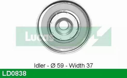 Lucas Engine Drive LD0838 - Spriegotājrullītis, Gāzu sadales mehānisma piedziņas siksna ps1.lv