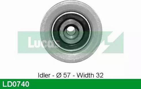 Lucas Engine Drive LD0740 - Spriegotājrullītis, Gāzu sadales mehānisma piedziņas siksna ps1.lv