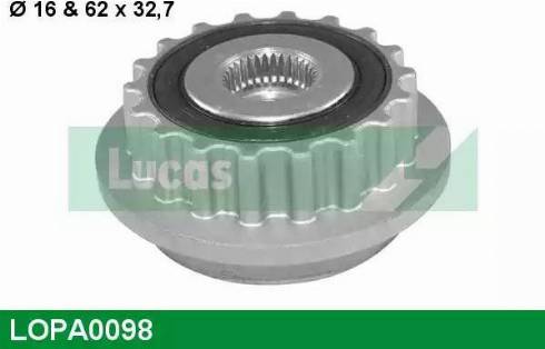 Lucas Engine Drive LOPA0098 - Piedziņas skriemelis, Ģenerators ps1.lv