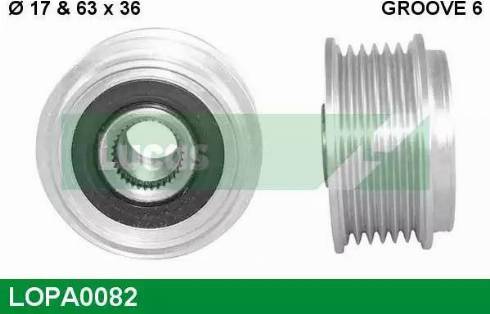 Lucas Engine Drive LOPA0082 - Piedziņas skriemelis, Ģenerators ps1.lv