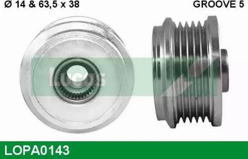 Lucas Engine Drive LOPA0143 - Piedziņas skriemelis, Ģenerators ps1.lv