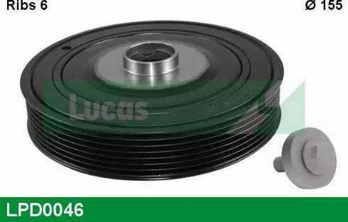 Lucas Engine Drive LPD0046 - Piedziņas skriemelis, Kloķvārpsta ps1.lv