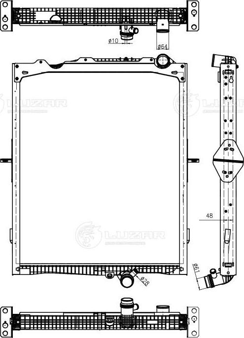 Luzar LRc 1054 - Radiators, Motora dzesēšanas sistēma ps1.lv