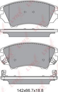 LYNXauto BD-5927 - Bremžu uzliku kompl., Disku bremzes ps1.lv