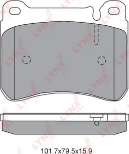 LYNXauto BD-5351 - Bremžu uzliku kompl., Disku bremzes ps1.lv