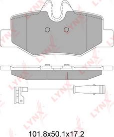 LYNXauto BD-5353 - Bremžu uzliku kompl., Disku bremzes ps1.lv