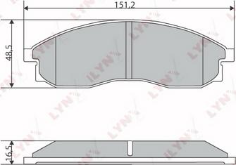 LYNXauto BD-5723 - Bremžu uzliku kompl., Disku bremzes ps1.lv