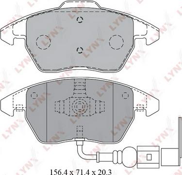 LYNXauto BD-1203 - Bremžu uzliku kompl., Disku bremzes ps1.lv