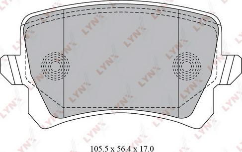 LYNXauto BD-8030 - Bremžu uzliku kompl., Disku bremzes ps1.lv