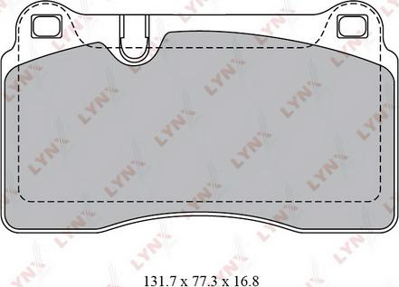 LYNXauto BD-8028 - Bremžu uzliku kompl., Disku bremzes ps1.lv