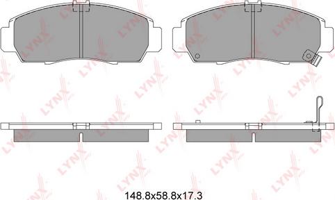 LYNXauto BD-3403 - Bremžu uzliku kompl., Disku bremzes ps1.lv