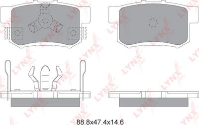 LYNXauto BD-3434 - Bremžu uzliku kompl., Disku bremzes ps1.lv