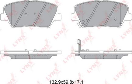 LYNXauto BD-3630 - Bremžu uzliku kompl., Disku bremzes ps1.lv