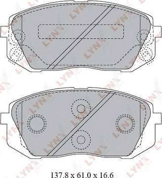 LYNXauto BD-3621 - Bremžu uzliku kompl., Disku bremzes ps1.lv