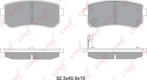 LYNXauto BD-3628 - Bremžu uzliku kompl., Disku bremzes ps1.lv