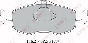 LYNXauto BD-3011 - Bremžu uzliku kompl., Disku bremzes ps1.lv