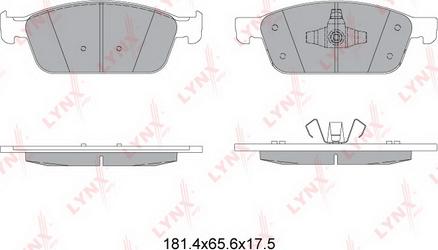 LYNXauto BD-3036 - Bremžu uzliku kompl., Disku bremzes ps1.lv