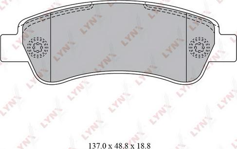 LYNXauto BD-2830 - Bremžu uzliku kompl., Disku bremzes ps1.lv