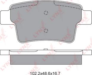 LYNXauto BD-2226 - Bremžu uzliku kompl., Disku bremzes ps1.lv