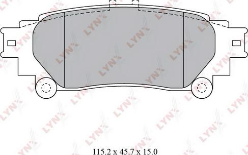 LYNXauto BD-7597 - Bremžu uzliku kompl., Disku bremzes ps1.lv