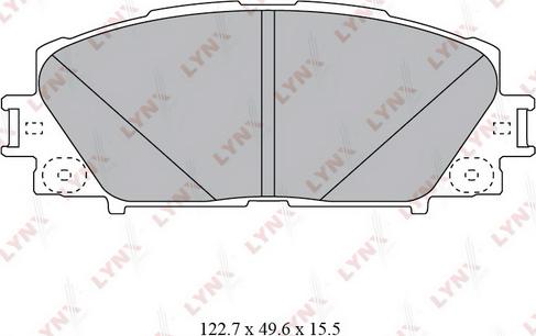 LYNXauto BD-7550 - Bremžu uzliku kompl., Disku bremzes ps1.lv