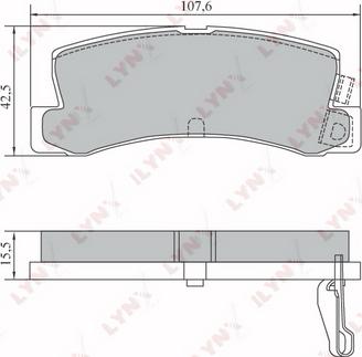 LYNXauto BD-7557 - Bremžu uzliku kompl., Disku bremzes ps1.lv