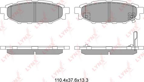 LYNXauto BD-7103 - Bremžu uzliku kompl., Disku bremzes ps1.lv