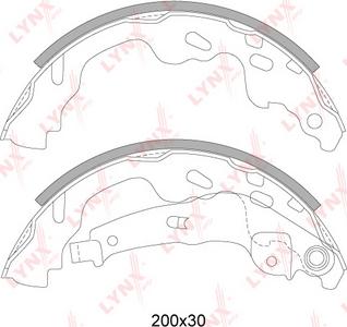 LYNXauto BS-7526 - Bremžu loku komplekts ps1.lv