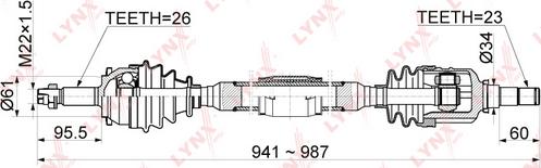 LYNXauto CD-1153 - Piedziņas vārpsta ps1.lv