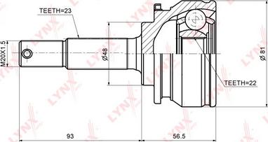 LYNXauto CO-5746 - Šarnīru komplekts, Piedziņas vārpsta ps1.lv