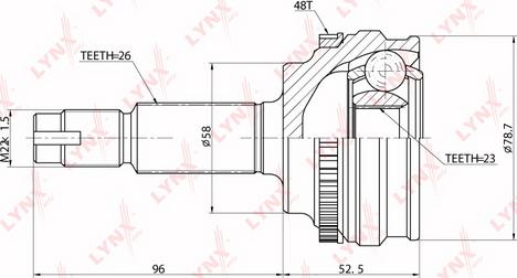 LYNXauto CO-7517A - Šarnīru komplekts, Piedziņas vārpsta ps1.lv